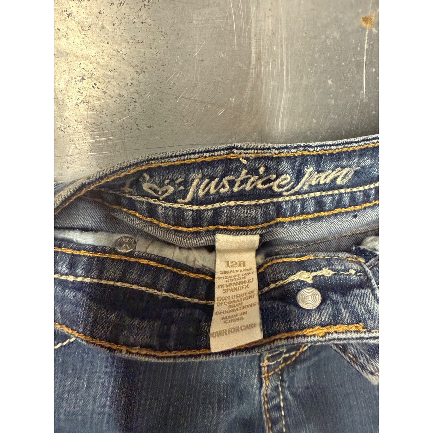 📝Justice youth Girl's Size 12r Shorts Simply Low Denim ( Preowned)