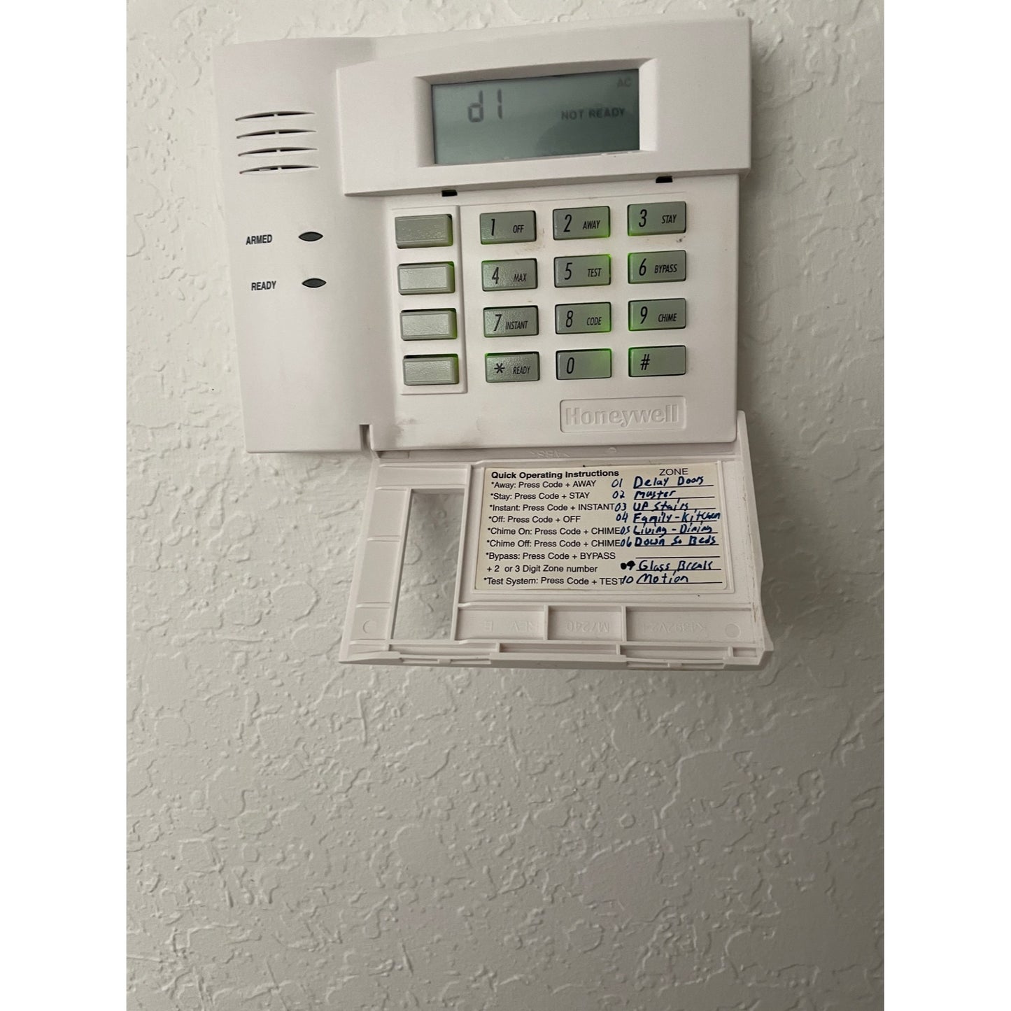 ✨Honeywell Ademco 6150 Fixed English Security Keypad-used