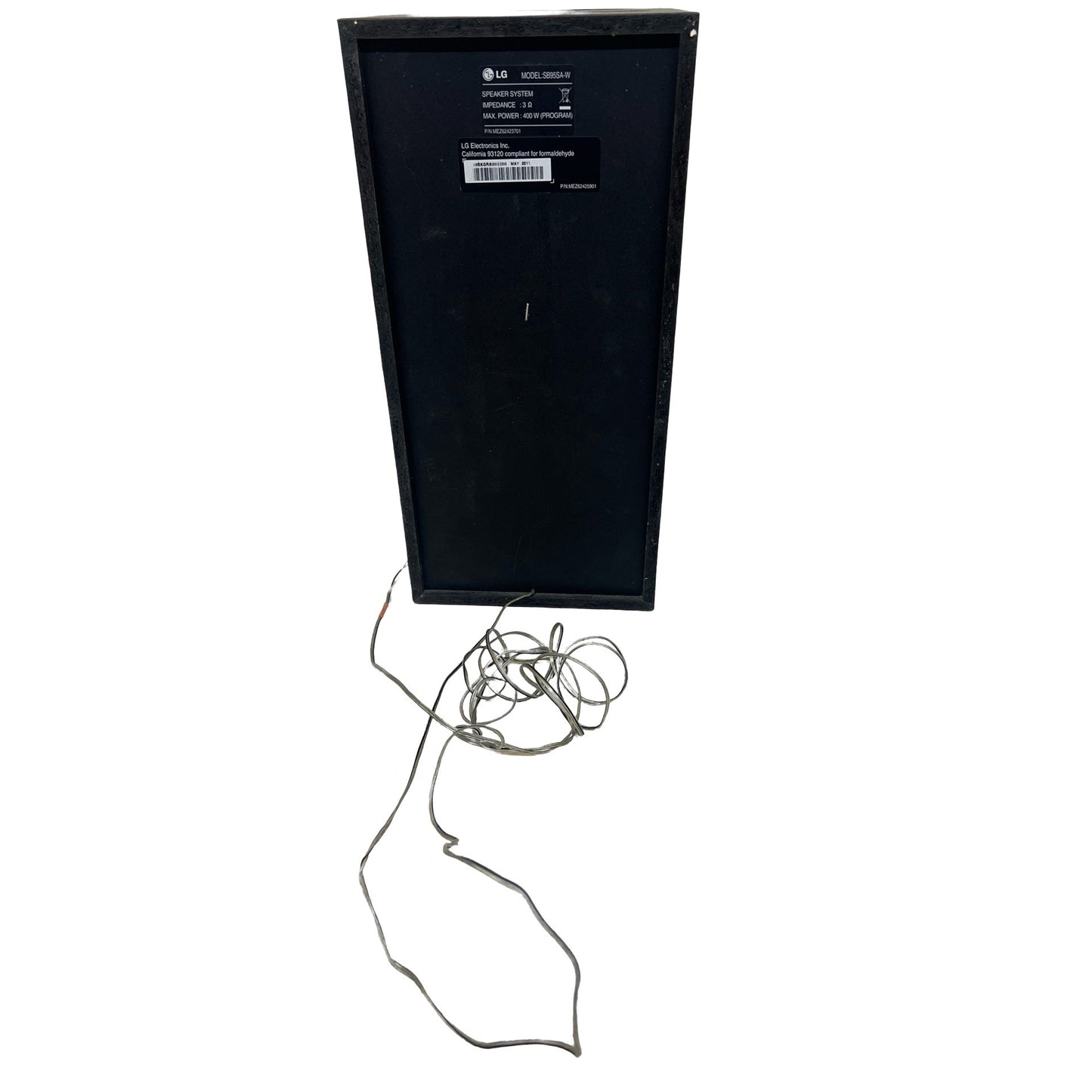 📝LG Subwoofer Only SB95SA-W, Impedance 3 Ohms Max Power 400W ( Preowned) tested