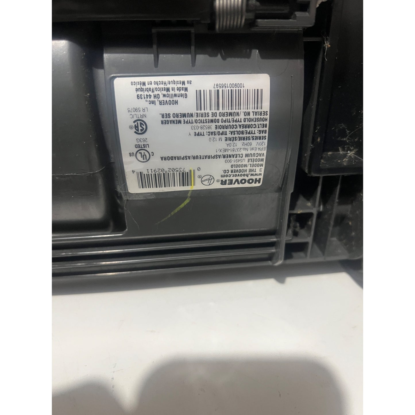 ✨ Hoover WindTunnel Bagged Upright Vacuum Cleaner - 12A U5491-900 (Preowned)( Preowned ) Part (S )