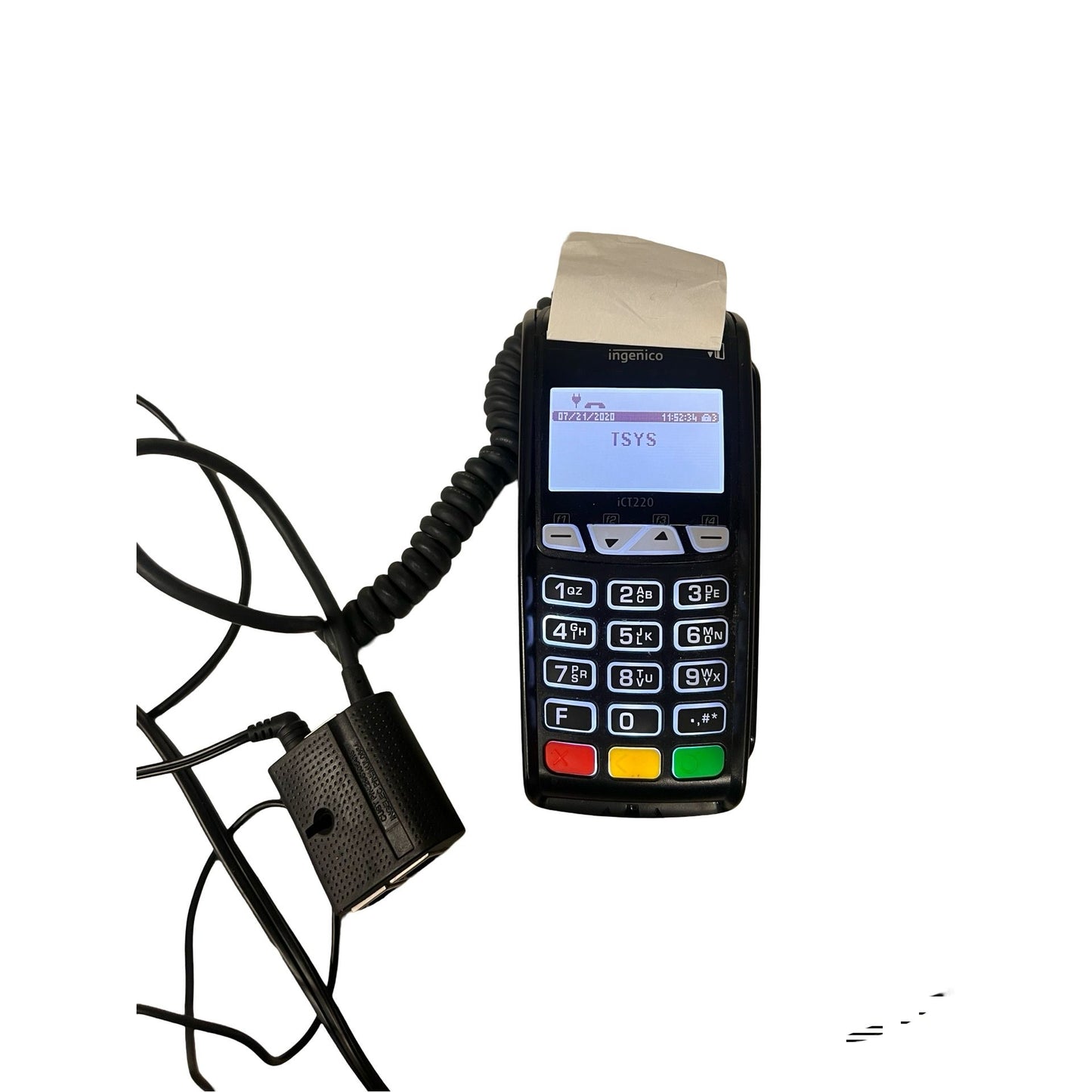 Ingenico ICT220 Credit Card Terminal With Chip Reader B15 ( parts only untested )