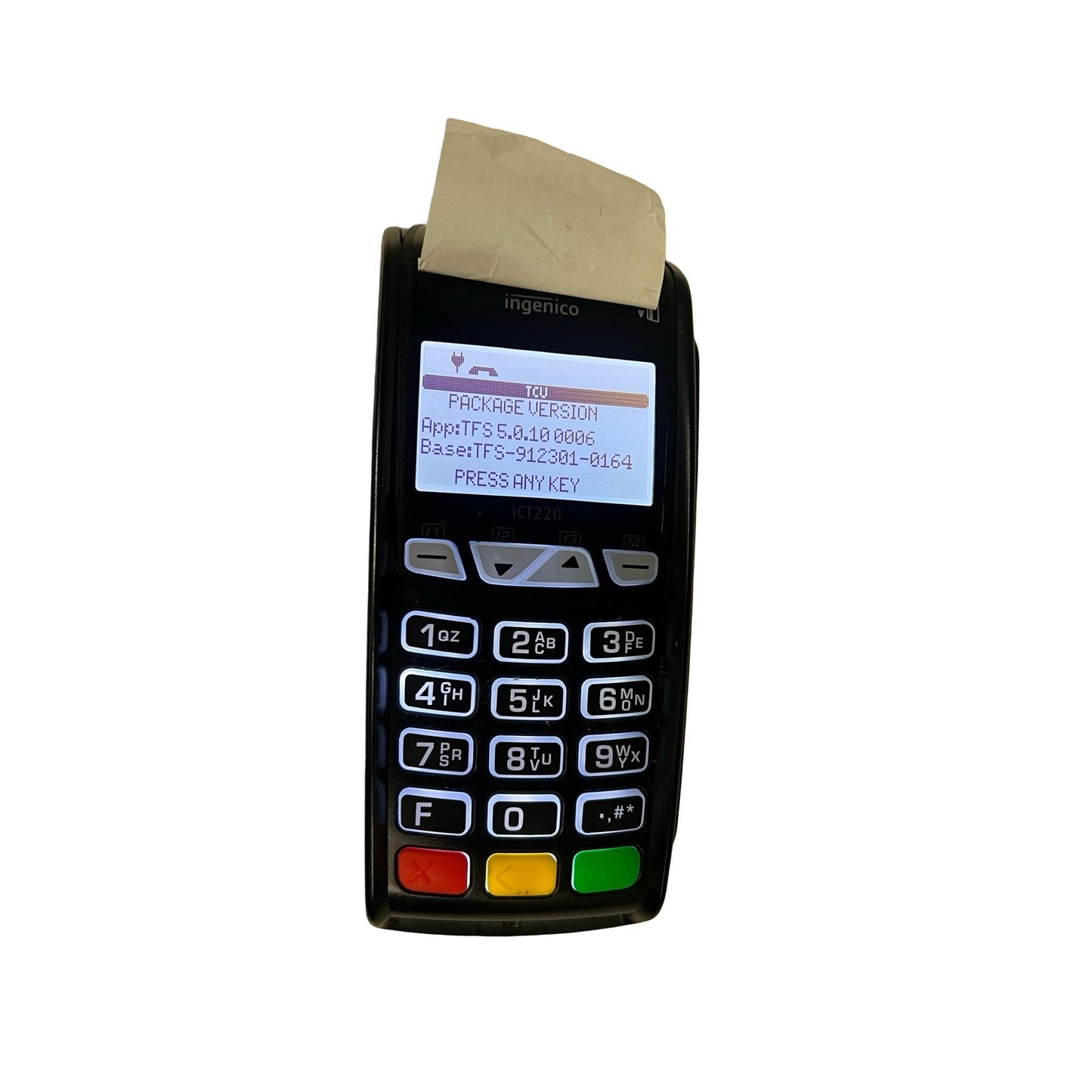 Ingenico ICT220 Credit Card Terminal With Chip Reader B15 ( parts only untested )