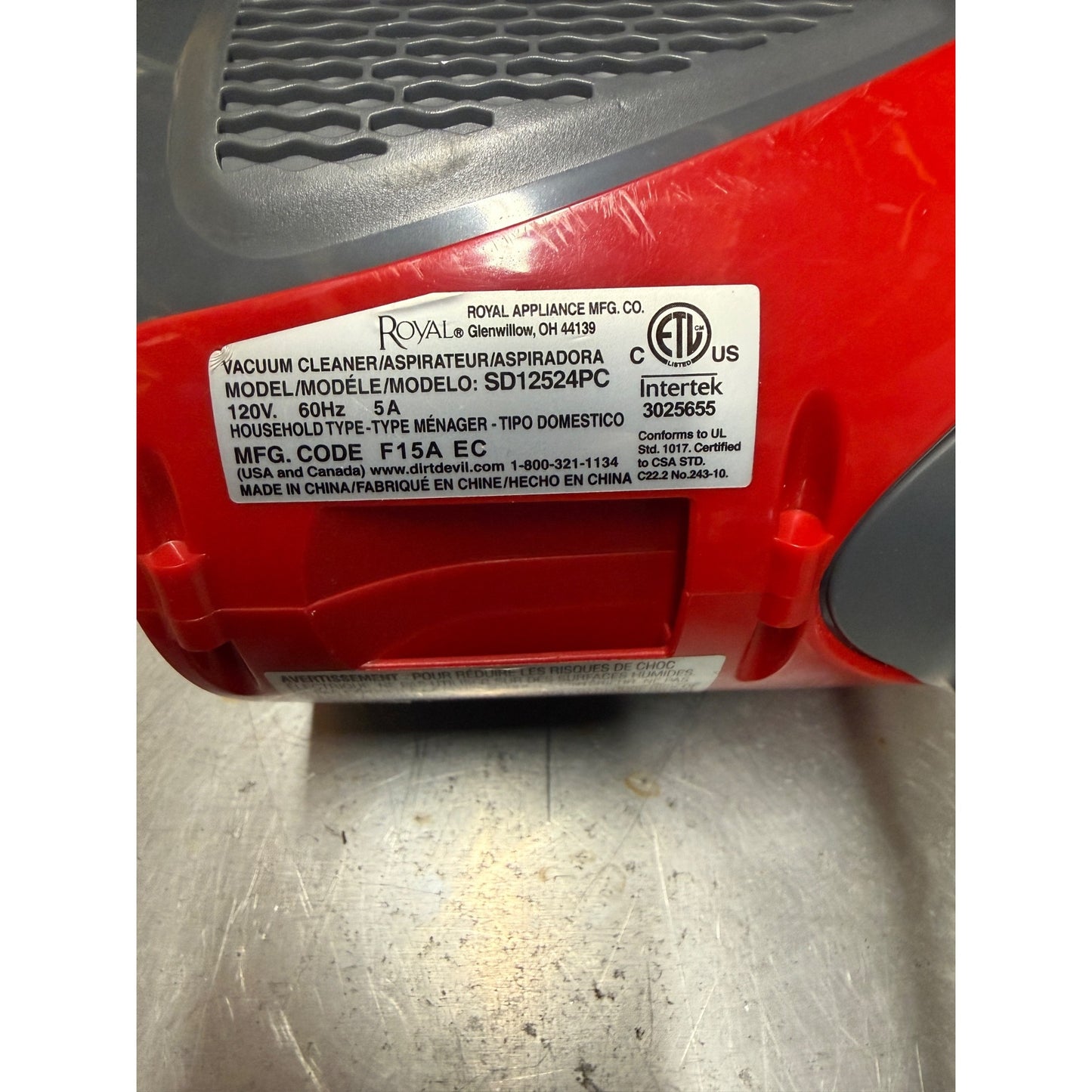 Dirt Devil 360 Reach Direct Path Hard Floor Vacuum - Parts motor base ( Preowned)