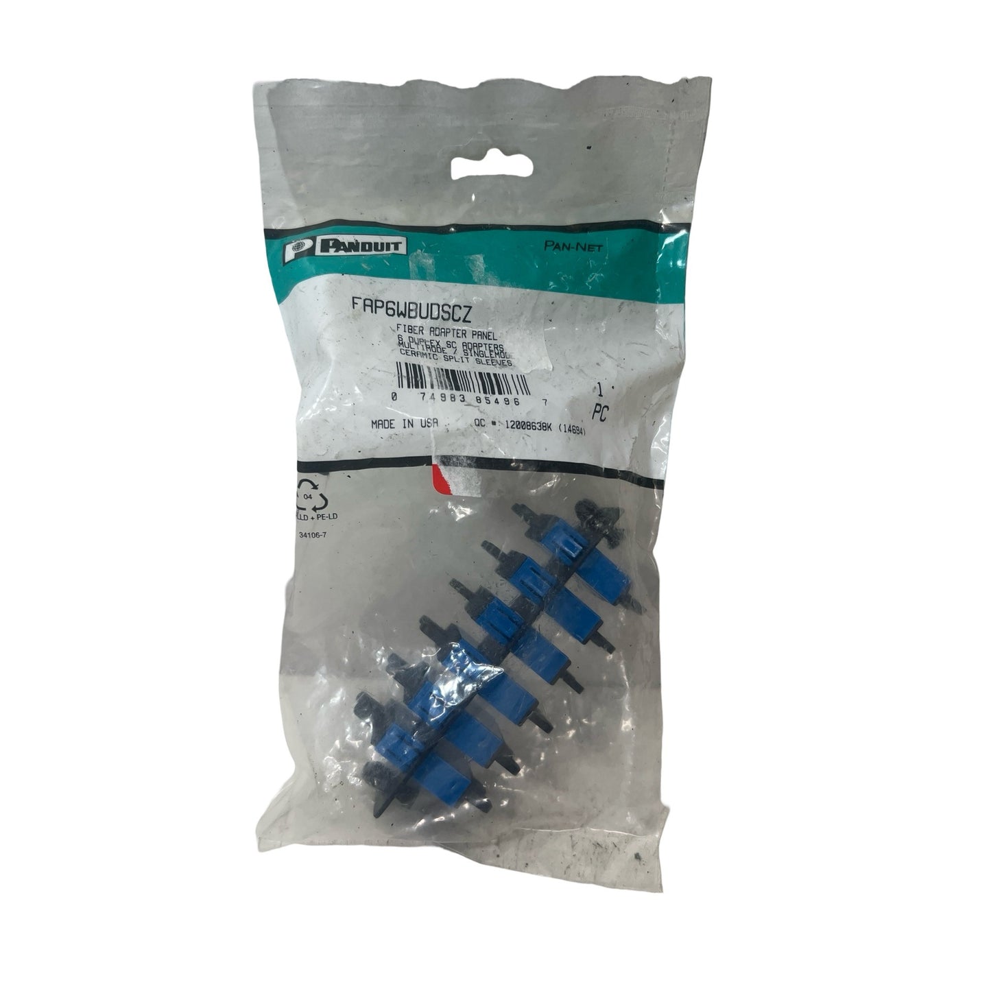 ✨Panduit FAP6WBUDSCZ Fiber Adapter Panel 6 Duplex SC Adapters MM/SM