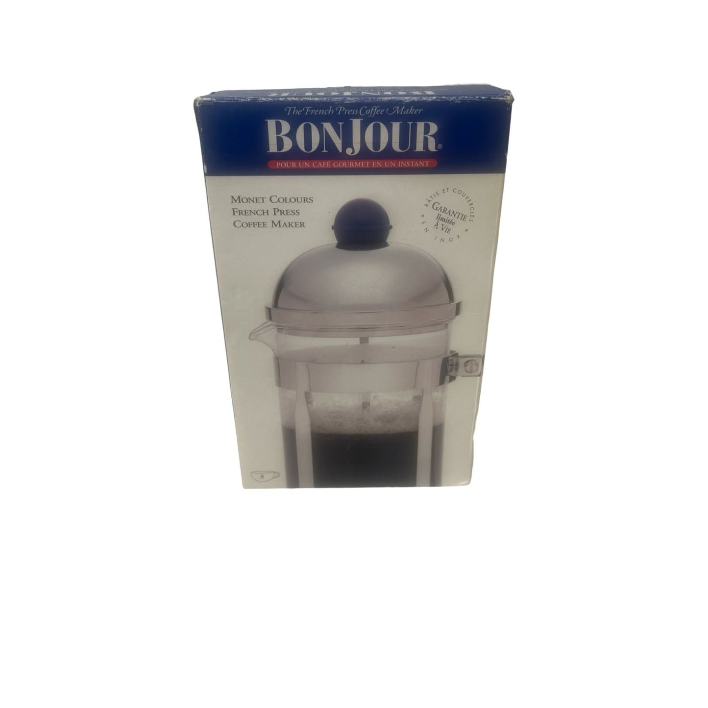 BonJour Coffee - 8-Cup Monet French Press Stainless Steel ( Preowned)